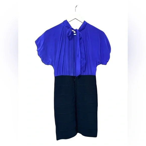 BCBG MaxAzria Purple & Black Bodycon Dress – Size Small - Picture 3 of 6